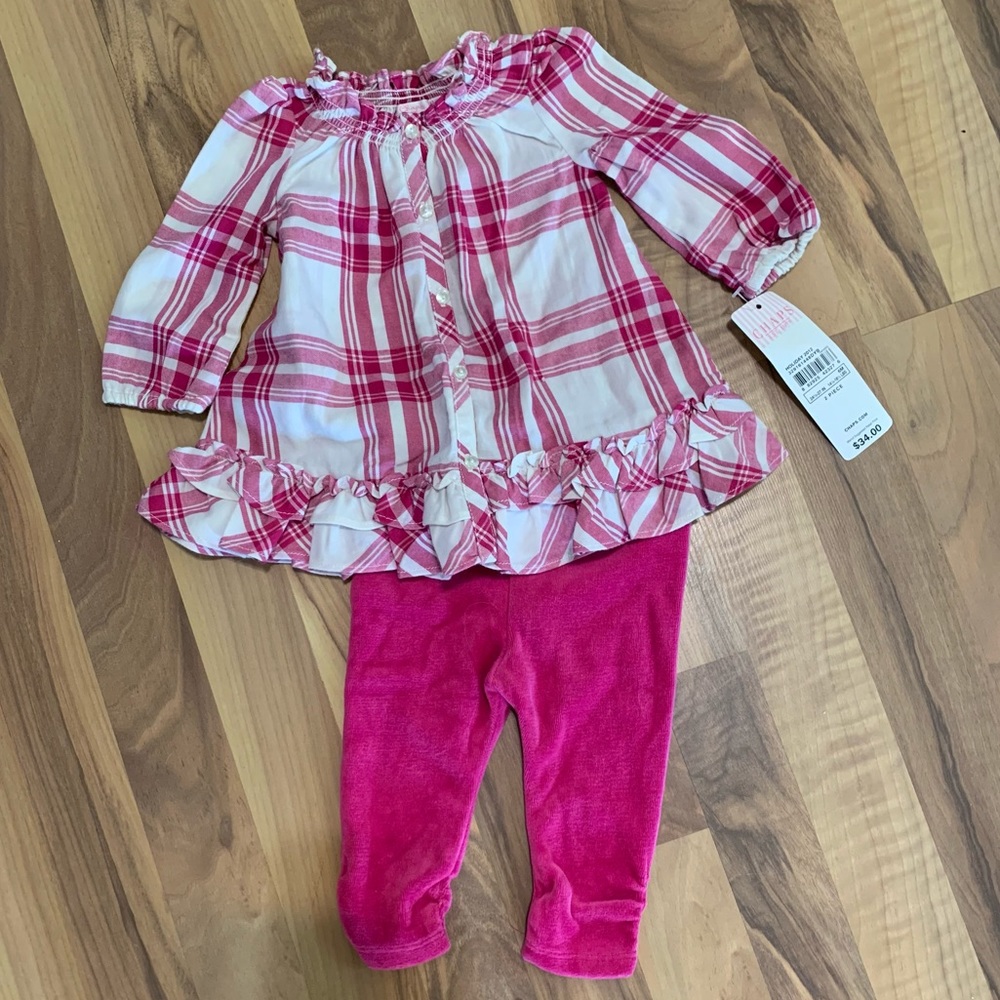🎁NWT Adorable Chaps 2 piece outfit-6months.